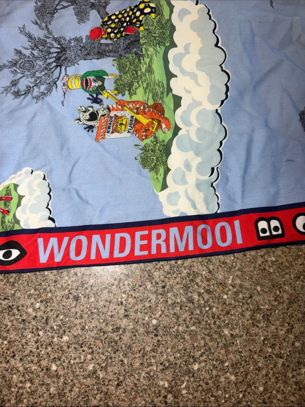 Ikea Walter Van Beirendonck Wondermooi Blue Novelty Print pillowcase